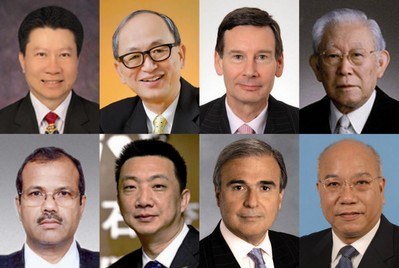 入圍名單由8位具豐富經驗和領導地位的國際評審嚴謹篩選。（由上至下, 從左至右）泰國商會暨泰國貿易委員會秘書長Vichai Assarasakorn、世界黃金協會遠東區董事總經理鄭良豪、國際鉑金協會首席執行官高偉政(James Courage)、東京鉆石交易所(Tokyo Diamond Exchange)名譽主席加藤英高、荷蘭銀行(ABN AMRO Group)國際鉆石及珠寶部亞洲區主管Biju Patnaik、上海鉆石交易所總裁林強、美國珠寶商協會（Jewelers of America）執行長倫奇（Matthew Runci）、國際有色寶石協會主席袁健榮